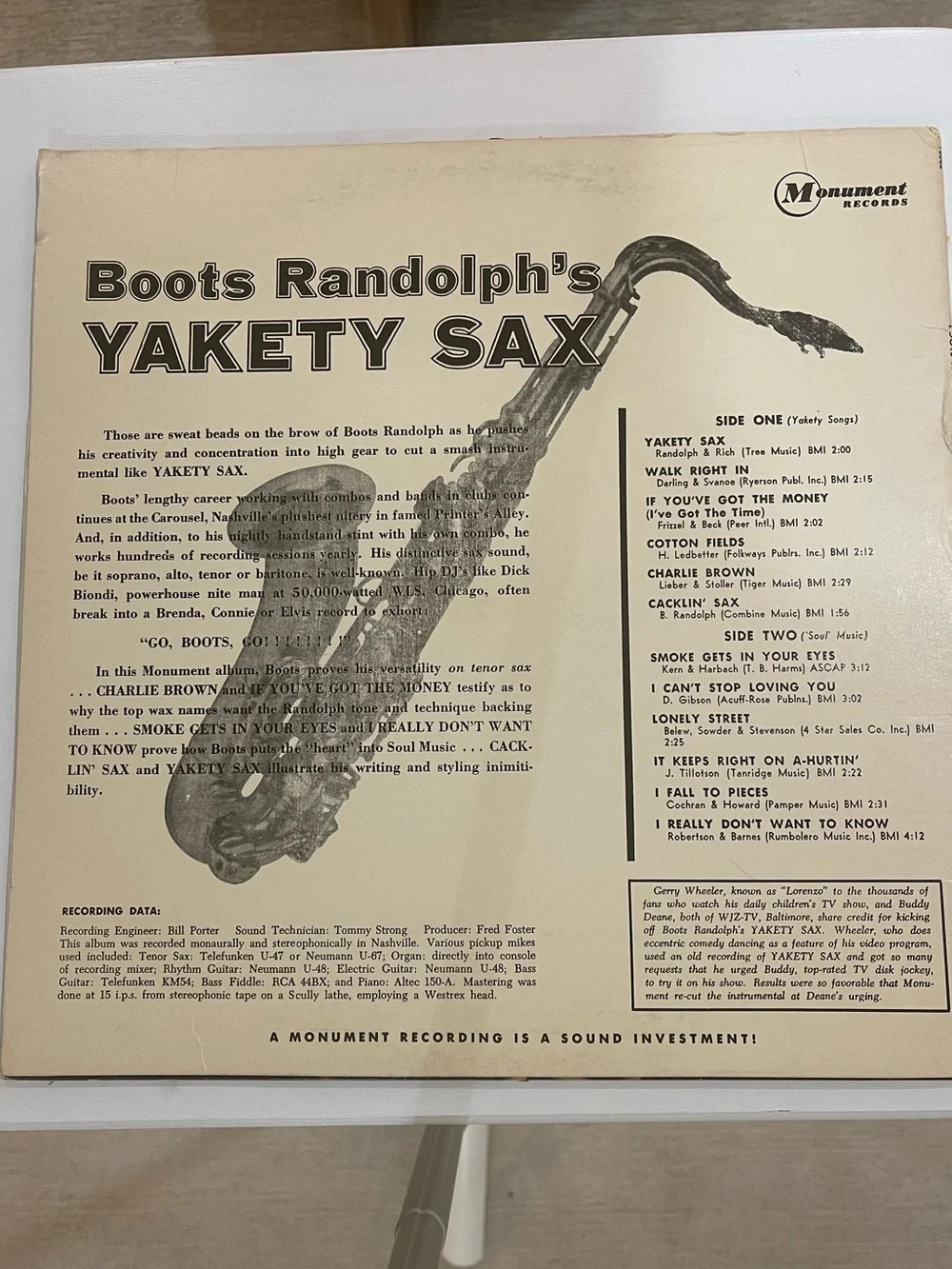 Boots Randolph- Yakety Sax - Picture 2 of 2